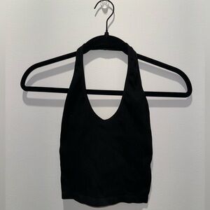 Urban Outfitters black halter cropped tank top